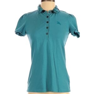 Burberry polo teal size small